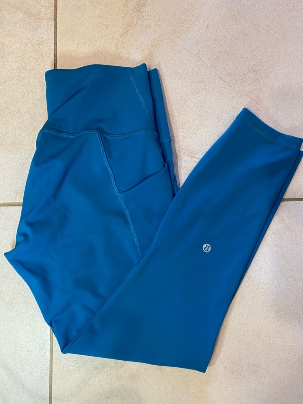 Lululemon Wunder Train High-Rise Tight with Pockets 25" in Hawaiian Blue